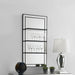 Oriel - Rectangular 3-Shelf Wall Mirror - Silver - Simple Home Plus