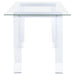 Amaturo - Glass Top Acrylic Writing Desk - Clear - Simple Home Plus