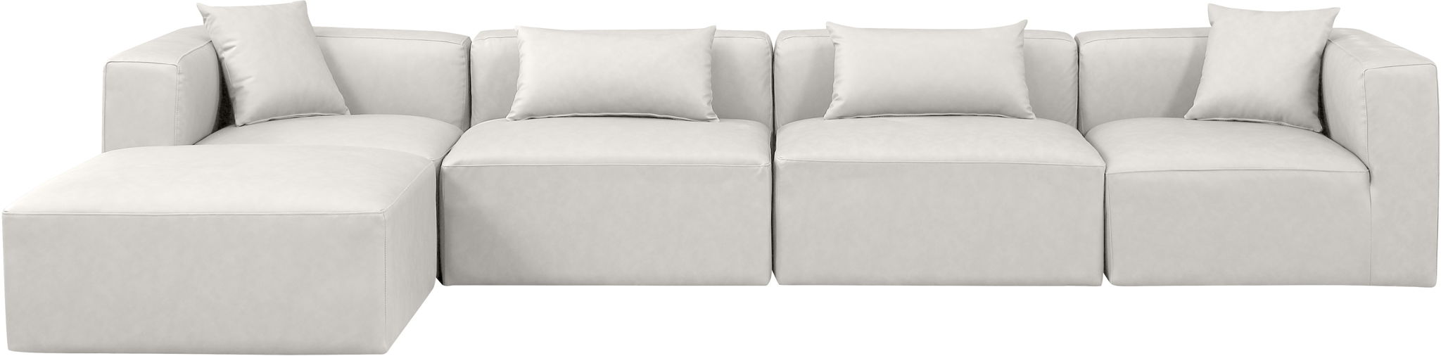 Cube - 5 Piece Modular Sectional With Chaise - Simple Home Plus