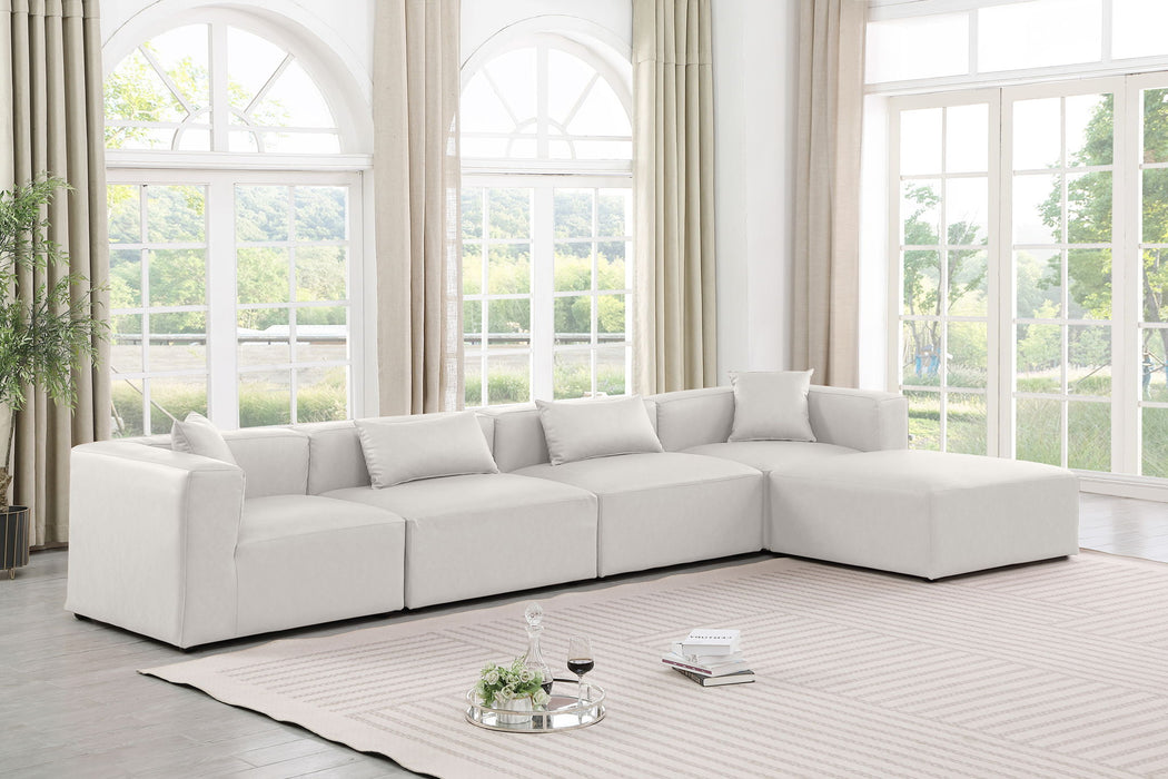 Cube - 5 Piece Modular Sectional With Chaise - Simple Home Plus