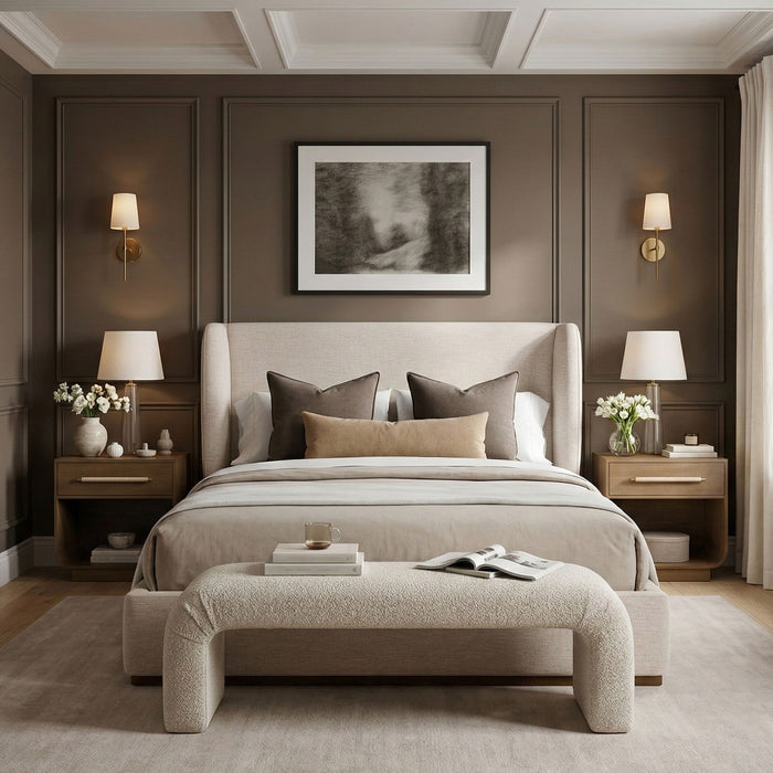 Aurin - Upholstered Bed - Simple Home Plus
