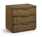 Tiberio - Oak Veneer And Solid Wood Nightstand - Simple Home Plus