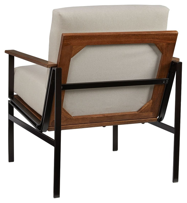 Tilden - Ivory / Brown - Accent Chair - Simple Home Plus
