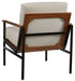 Tilden - Ivory / Brown - Accent Chair - Simple Home Plus