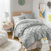 Bailey - King/California King Diamond Pucker Comforter Set - Gray - Simple Home Plus