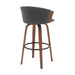 Diana - Swivel Walnut Wood Faux Leather Counter Stool - Simple Home Plus