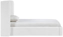 Kendall - Linen Textured Fabric Upholstered Bed - Simple Home Plus
