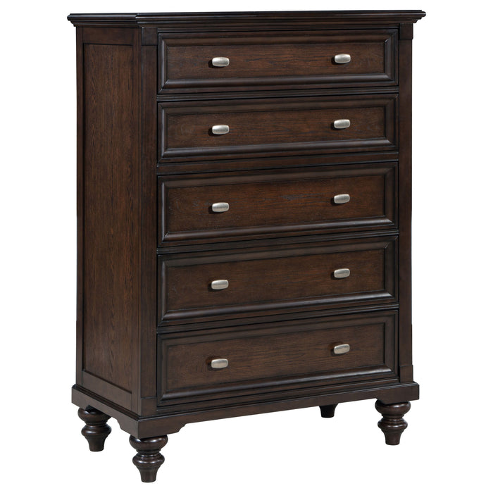 Andover - 5-Drawer Chest Of Drawers - Dark Oak - Simple Home Plus