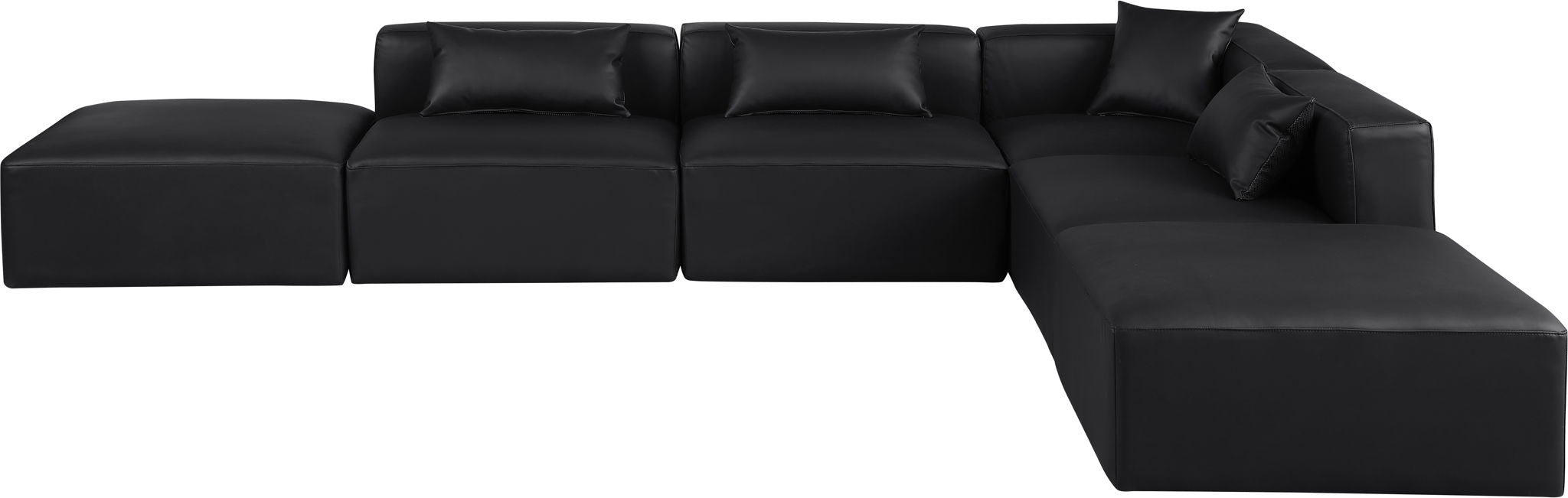 Cube - 6 Piece Modular Corner Armless Sectional - Simple Home Plus