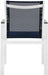 Nizuc - Outdoor Patio Dining Arm Chair With White Frame And Gray Arms (Set of 2) - Simple Home Plus