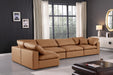 Comfy - 5 Piece Faux Leather Modular Sectional - Simple Home Plus