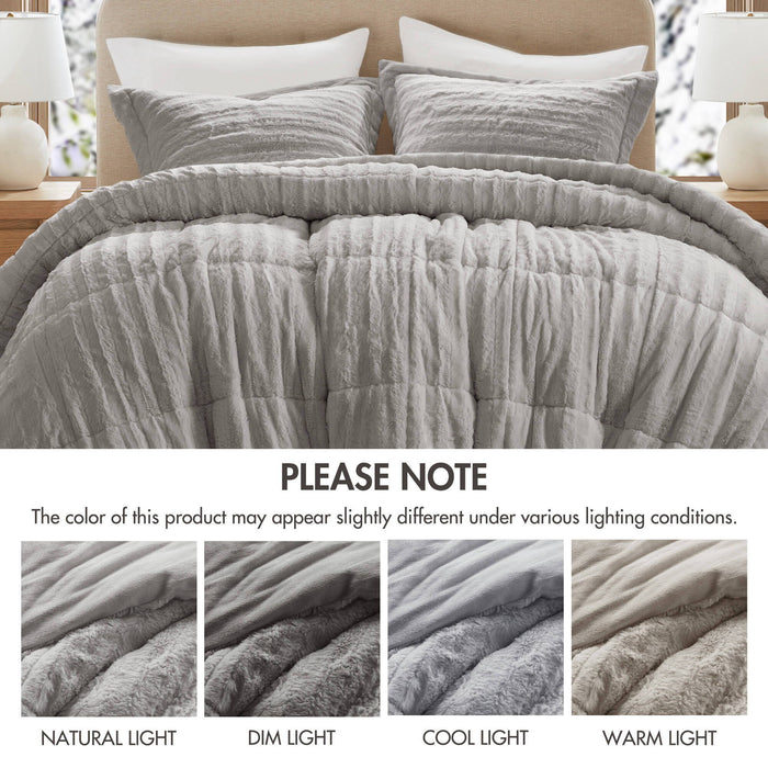 Duke - Comforter Mini Set - Gray - Simple Home Plus