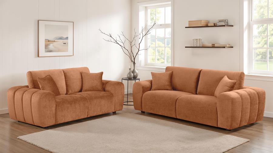 Burnett - Chenille Upholstered Sofa Set - Simple Home Plus