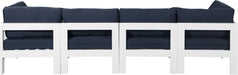 Nizuc - Outdoor Patio 4 Seat Modular Sofa With White Frame - Simple Home Plus