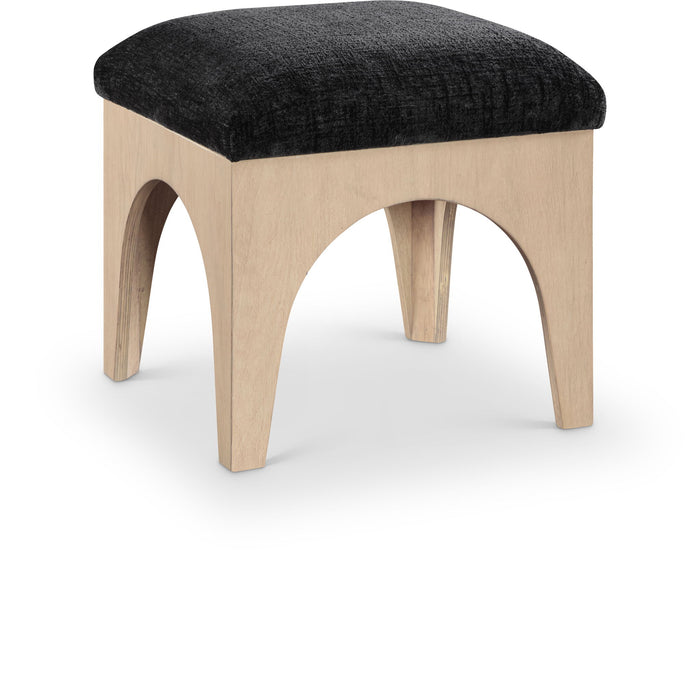 Lawson - Chenille Fabric Ottoman - Natural Base - Simple Home Plus