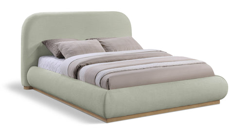 Vaughn - Chenille Bed With Natural Base - Simple Home Plus