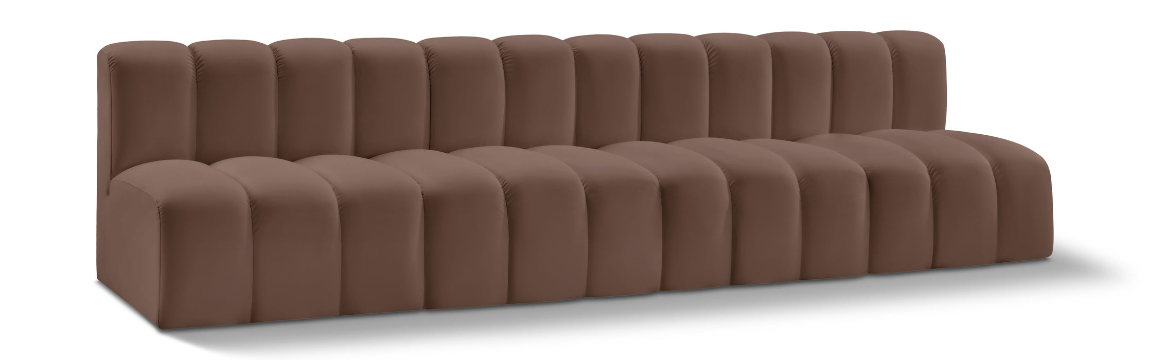 Arc - Faux Leather 4 Seats Modular Sofa - Simple Home Plus
