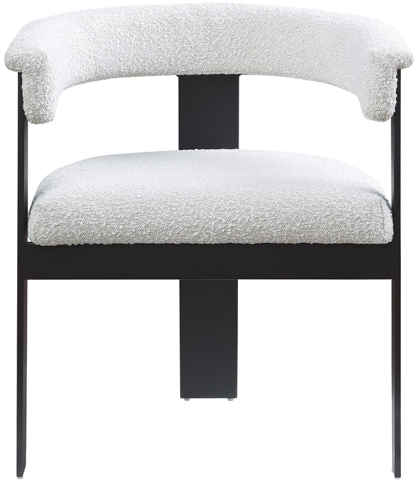 Romeo - Boucle Dining Chair With Black Base (Set of 2) - Simple Home Plus
