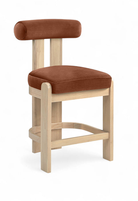 Arienzo - Velvet Performance Fabric Upholstered Counter Stool (Set of 2) - Simple Home Plus