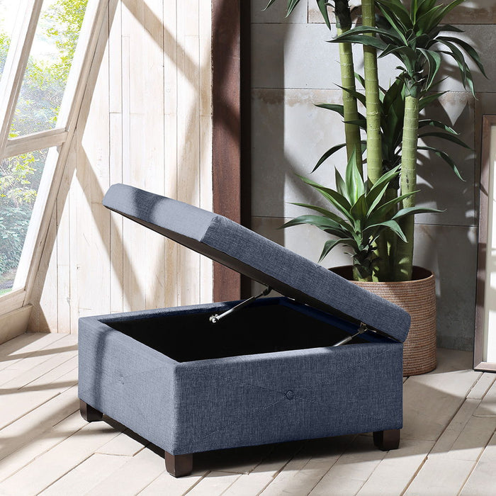 Aspen - Ottoman - Blue - Simple Home Plus