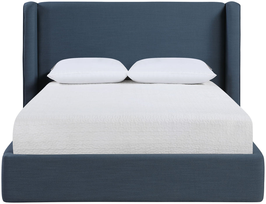 Kendall - Linen Textured Fabric Upholstered Bed - Simple Home Plus