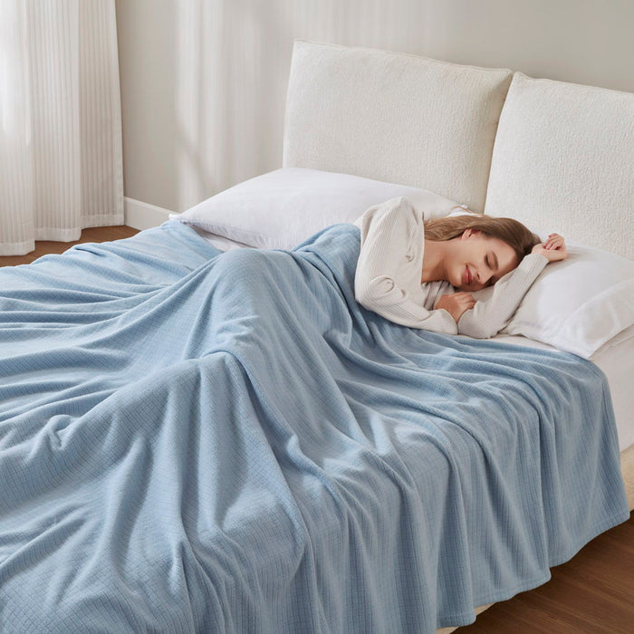 Microfleece - Twin Blanket - Blue - Simple Home Plus
