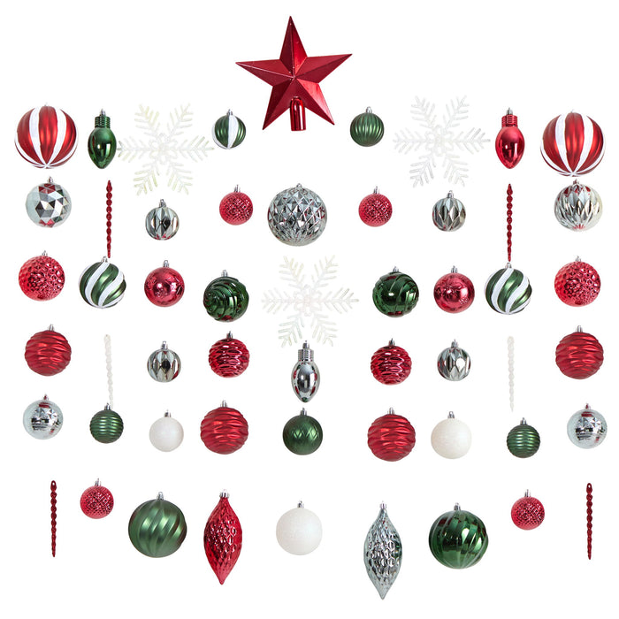 Shatterproof 100 Count Christmas Tree Ornament Box Set