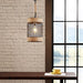 Orion - Natural Rope and Metal Mesh Cylinder Pendant - Natural / Black - Simple Home Plus