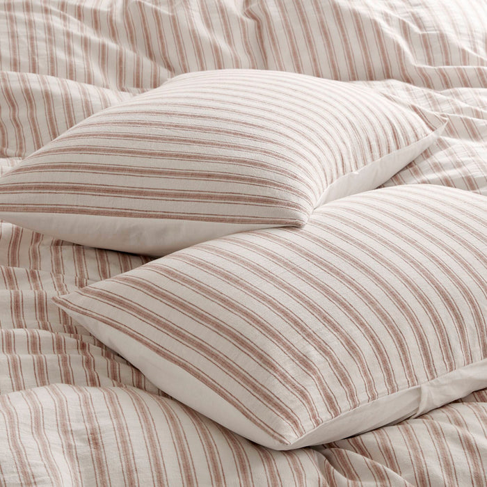 Etta - 3 Piece Queen Duvet Set - Terracotta - Simple Home Plus