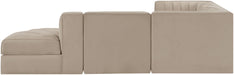 Rummi - Velvet Performance Fabric Upholstered 5 Piece Modular Sectional - Simple Home Plus