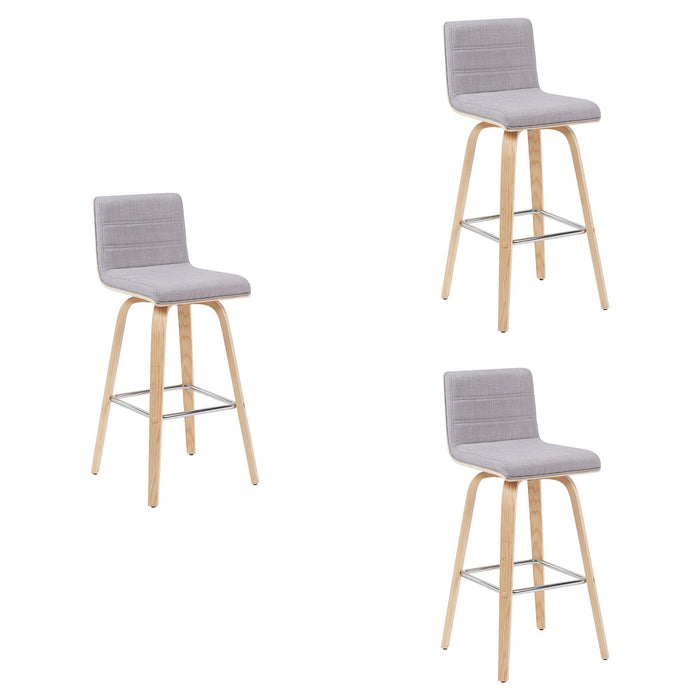 Vienna - Modern Swivel Bar Height Stool - Patterned Oak Wood Frame - Simple Home Plus