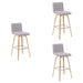 Vienna - Modern Swivel Bar Height Stool - Patterned Oak Wood Frame - Simple Home Plus