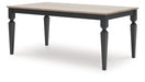 Brenkerton - Grayish Brown / Black - Rectangular Dining Room Table - Simple Home Plus