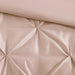 Laurel - Queen Pieced Pleated 7 Piece Tufted Comforter Set - Blush - Simple Home Plus