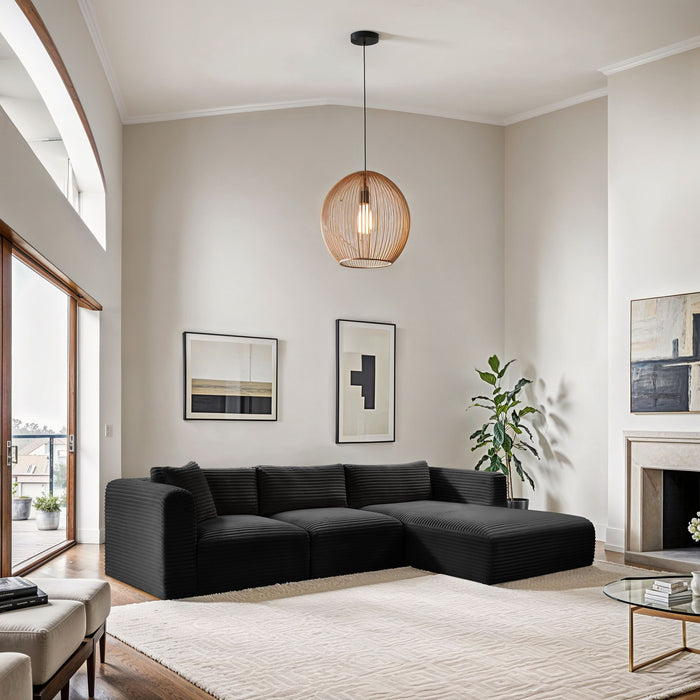 Shaggy - 3 Piece Modular Sectional - Simple Home Plus