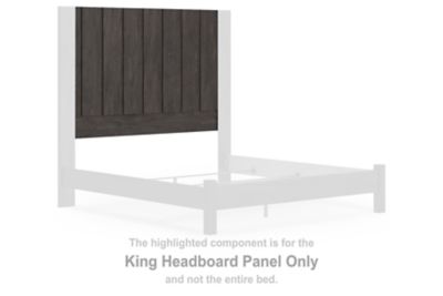 Fraluna - King Headboard Panel - Charcoal - Simple Home Plus