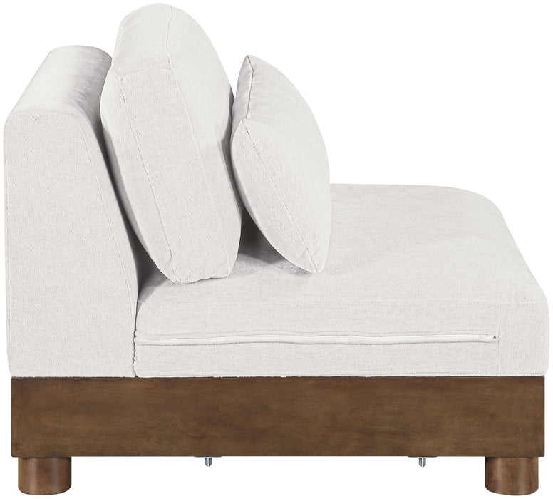 Turin - Chenille Fabric Upholstered Modular Armless Chair - Simple Home Plus