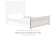 Makidern - Queen Panel Footboard - Whitewash - Simple Home Plus