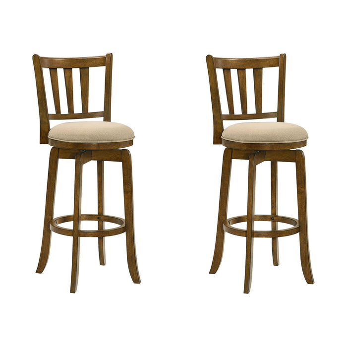Wren - Modern Farmhouse Swivel Wood Bar Height Kitchen Bar Stool - Simple Home Plus