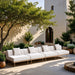 Laguna - 4 Piece 142" Upholstered Outdoor Patio Modular Armless Sofa - Simple Home Plus