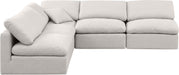 Indulge - Linen 5 Piece Modular Corner Armless Sectional - Simple Home Plus