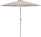 Fiji - Aluminum Patio Umbrella With Round Teak And White Base - Simple Home Plus