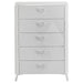 Cassia - 5-Drawer Bedroom Chest Of Drawers - White High Gloss - Simple Home Plus
