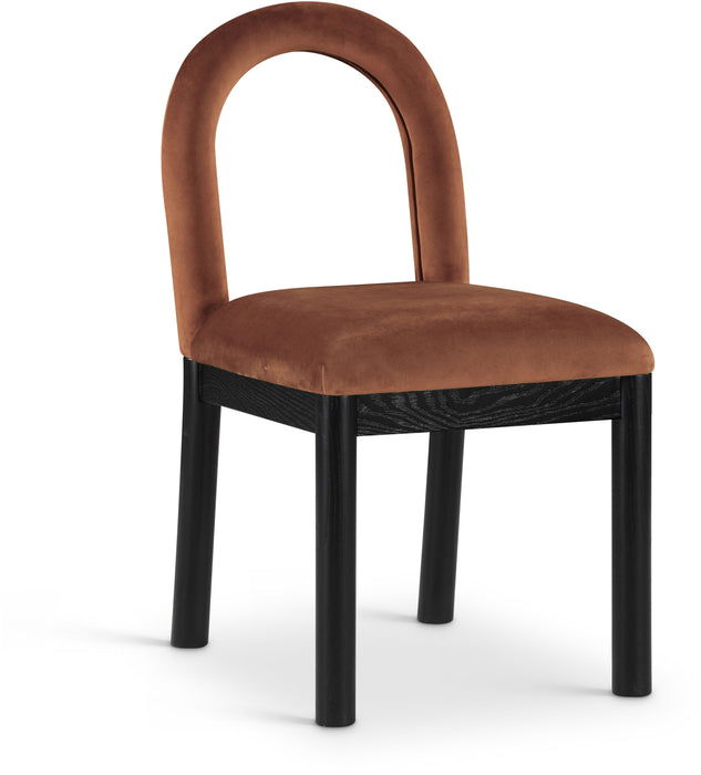 Conrad - Velvet Dining Chair With Black Legs - Simple Home Plus