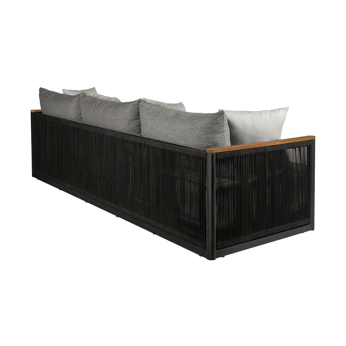 Artesia - Outdoor Patio Sofa - Black / Dark Gray - Simple Home Plus