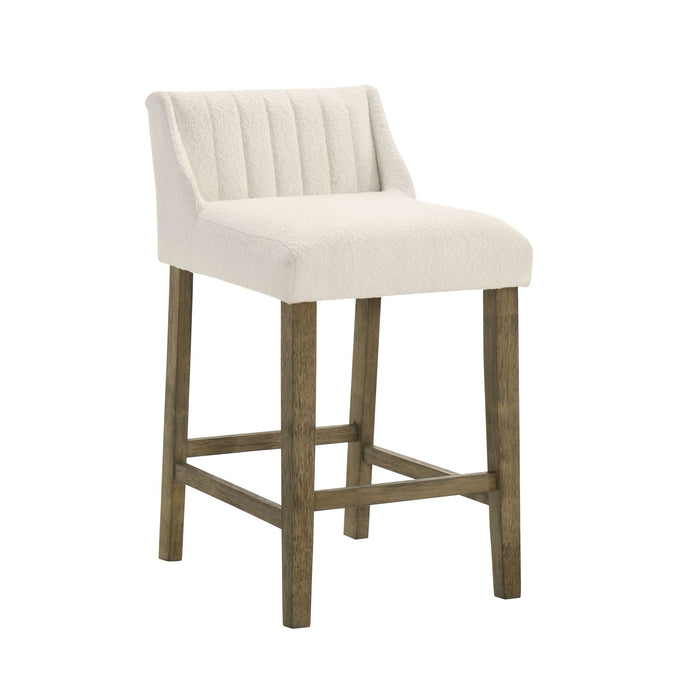 Fauna - Modern Transitional Wood Counter Height Kitchen Bar Stool - Simple Home Plus