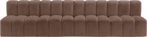 Arc - Faux Leather 4 Seats Modular Sofa - Simple Home Plus