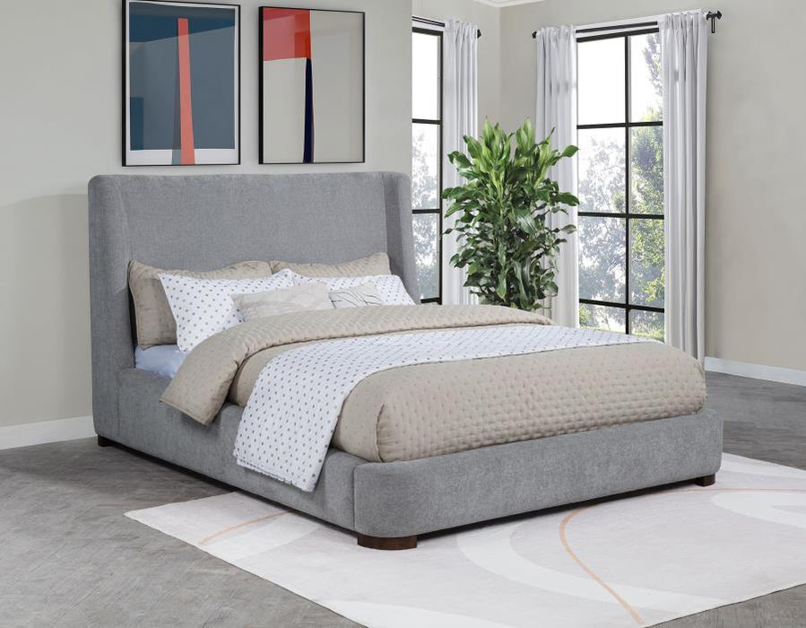 Rennes - Upholstered Wingback Platform Bed - Simple Home Plus