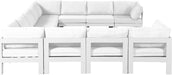 Nizuc - Outdoor Patio 11 Piece Modular Sectional With White Frame - Simple Home Plus