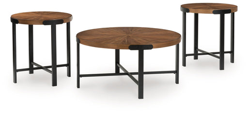Crosstrail - Brown - Occasional Table Set (Set of 3) - Simple Home Plus